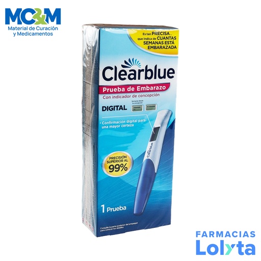 [1750] PRUEBA DE EMBARAZO CLEAR BLUE DIGITAL C/INDICADOR DE CONCEPCION P&G