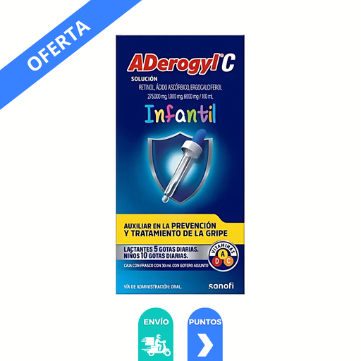[1775] ADEROGYL INFANTIL VITAMINAS A D Y C SOL ORAL C/30 ML RETINOL ACIDO ASCORBICO ERGOCALCIFEROL LAB SANOFI