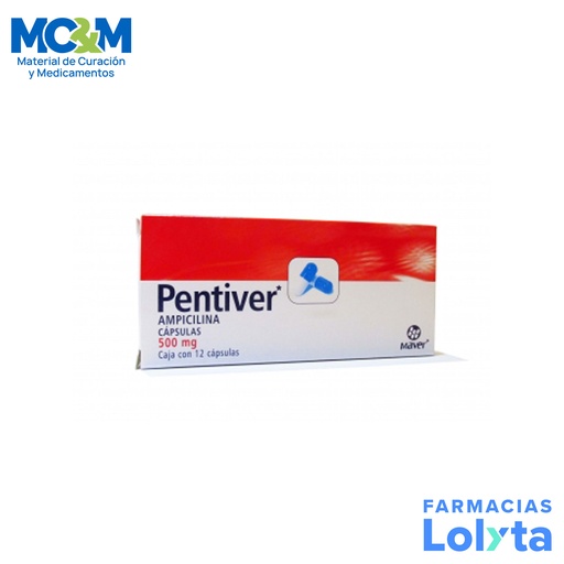 [1776] AMPICILINA 500 MG C/12 CAP PENTIVER LAB MAVER