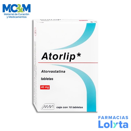 [1800] ATORVASTATINA 40 MG ATORLIP C/10 TAB LAB MAVI