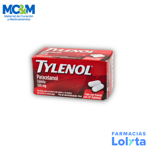 [1811] TYLENOL 500 MG C/10 TAB PARACETAMOL LAB JANSSEN-CILAG