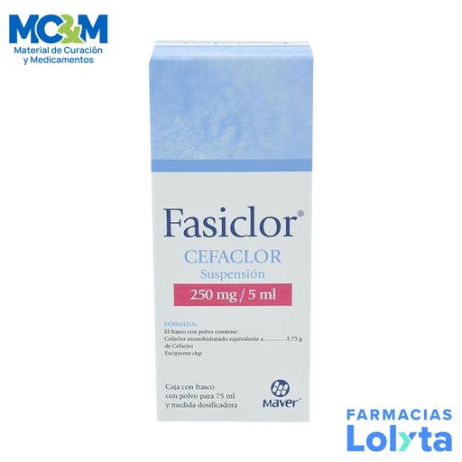 [1859] CEFACLOR SUSP 250 MG/5 ML FCO C/75 ML FASICLOR LAB MAVER