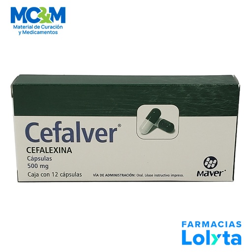 [1861] CEFALEXINA 500 MG C/12 CAP CEFALVER MAVER