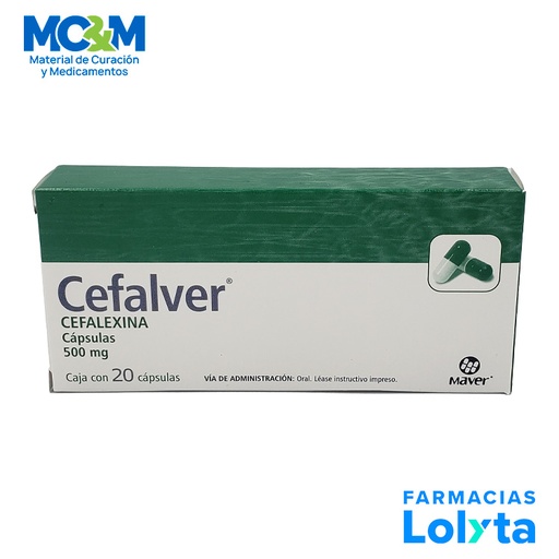 [1862] CEFALEXINA 500 MG C/20 CAP CEFALVER LAB MAVER