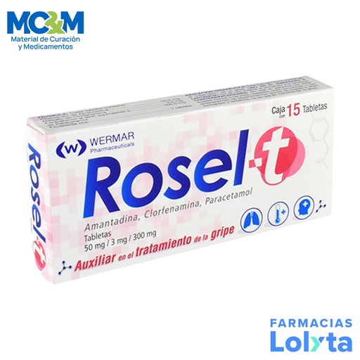 [1903] AMANTADINA CLORFENAMINA PARACETAMOL 50/3/300MG C/15 TAB ROSEL T LAB WERMAR
