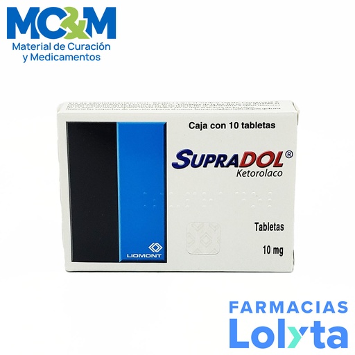 [780] SUPRADOL 10MG C/10 TAB KETOROLACO LAB LIOMONT