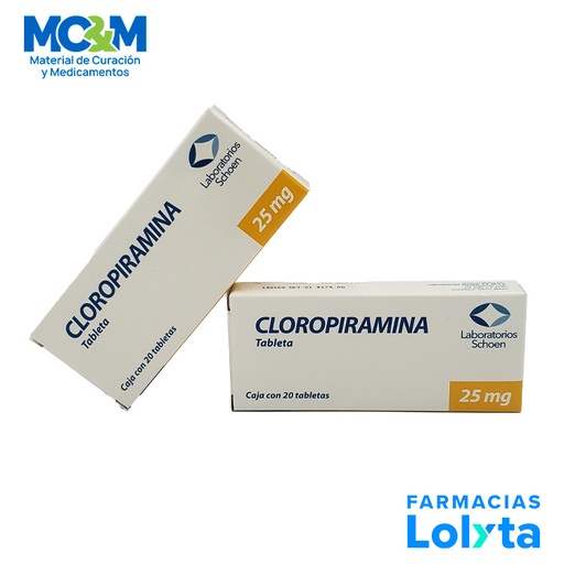 [1906] CLOROPIRAMINA 25 MG C/20 TAB LAB SCHOEN