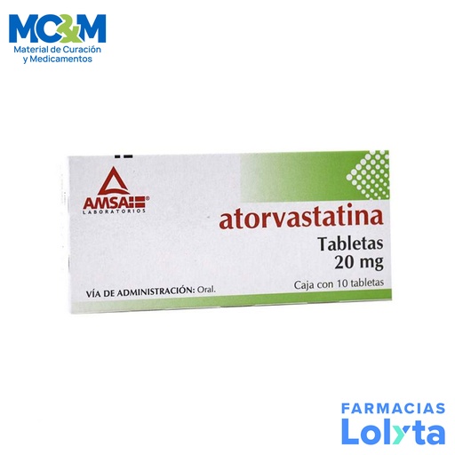 [1976] ATORVASTATINA 20MG C/10 TAB LAB AMSA