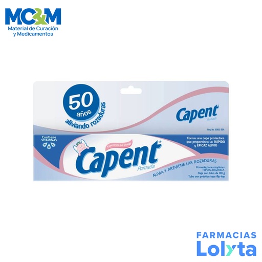 [2023] CAPENT POMADA 0.1/25 G/100 G TUBO C/110 G CLORURURO DE BENZALCONIO OXIDO DE ZINC LAB GRISI