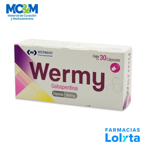 [2038] GABAPENTINA 300 MG C/30 CAP WERMY LAB WERMAR