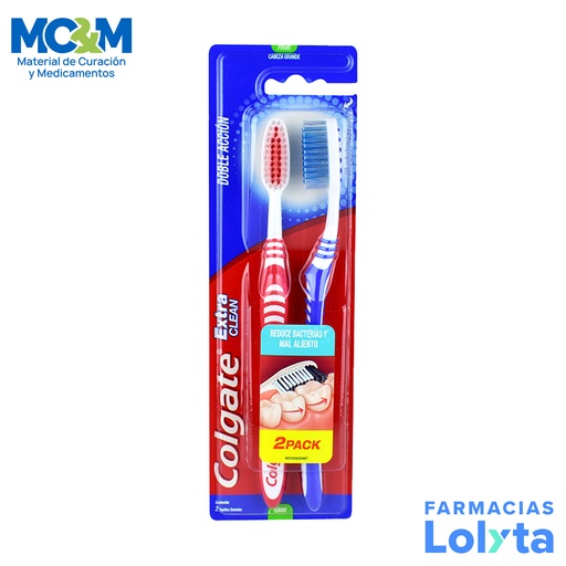 [2051] CEPILLO DENTAL EXTRA CLEAN 2 PACK DURO COLGATE