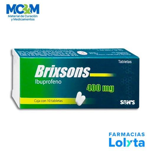 [2060] IBUPROFENO 400 MG C/10 TAB BRIXSONS LAB SONS