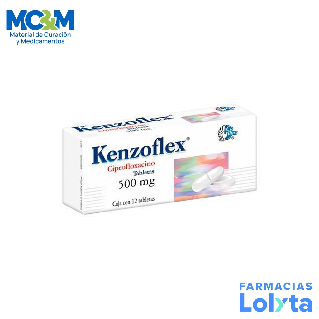 CIPROFLOXACINO 500 MG C/12 TAB KENZOFLEX LAB COLLINS