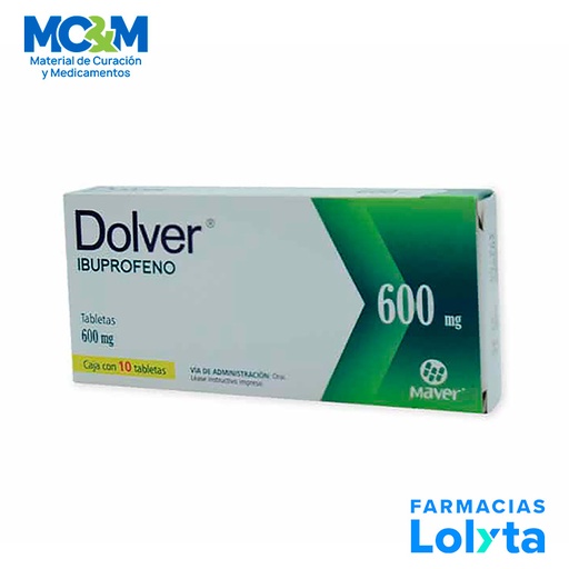 [2065] IBUPROFENO 600 MG C/10 TAB DOLVER LAB MAVER