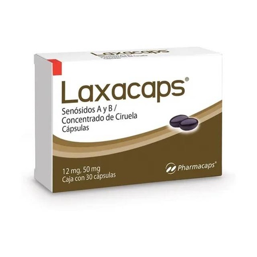[2084] SENOSIDOS A-B CONCETRADO DE CIRUELA 12/50 MG C/30 CAP LAXACAPS LAB PHARMACAPS
