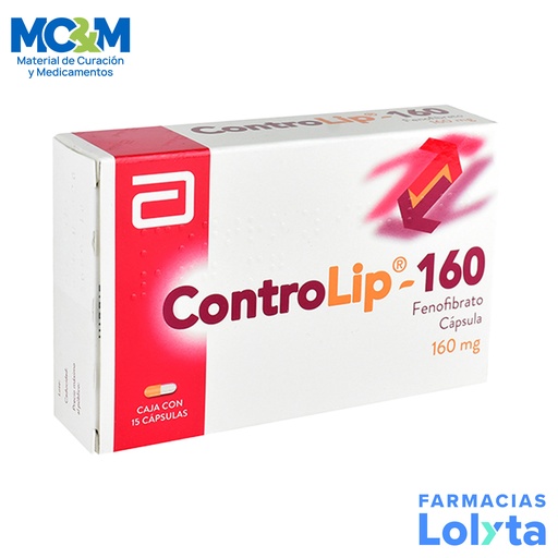 [2086] CONTROLIP 160MG C/15 CAPSULAS FENOFIBRATO LAB ABBOTT