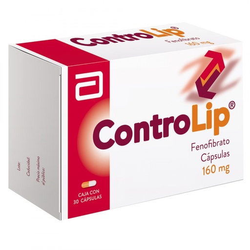 [2087] CONTROLIP 160MG C/30 CAPSULAS FENOFIBRATO LAB ABBOTT
