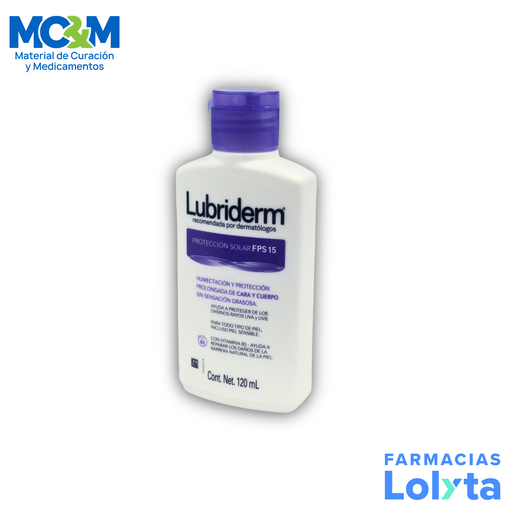 [1808] CREMA LUBRIDERM PROTECCION SOLAR FPS15 HUMECTACION Y PROTECCION PROLONGADA 120 ML JOHNSON & JOHNSON