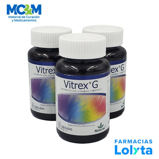 [2103] LECITINA DE SOYA VITAMINAS Y MINERALES C/30 CAP VITREX G LAB NATUREX