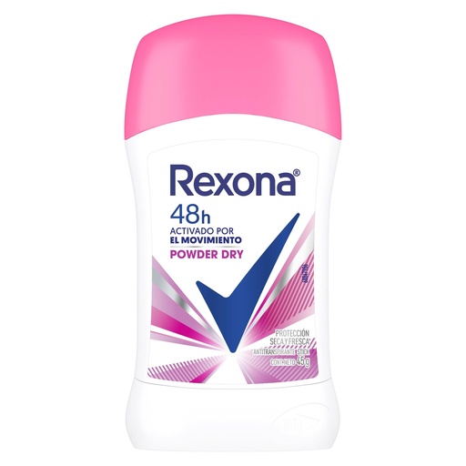 [2124] ANTITRANSPIRANTE BARRA REXONA POWDER DRY 72 H C/45 G UNILEVER