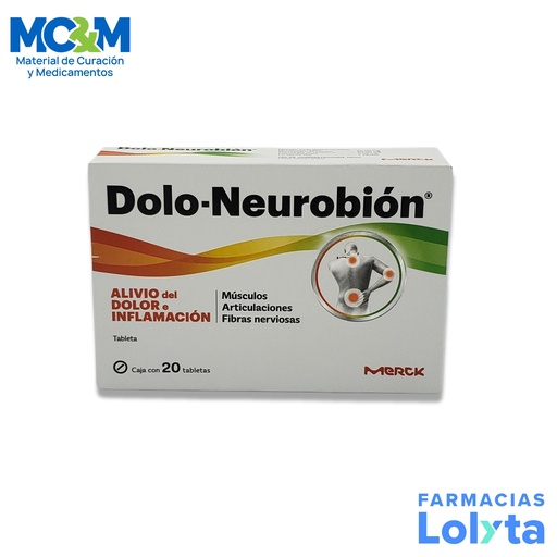[2142] DOLO-NEUROBION 50/50/50/0.25 MG C/20 TAB DICLOFENACO COMPLEJO B (TIAMINA PIRIDOXINA CIANOCOBALAMINA) LAB MERCK
