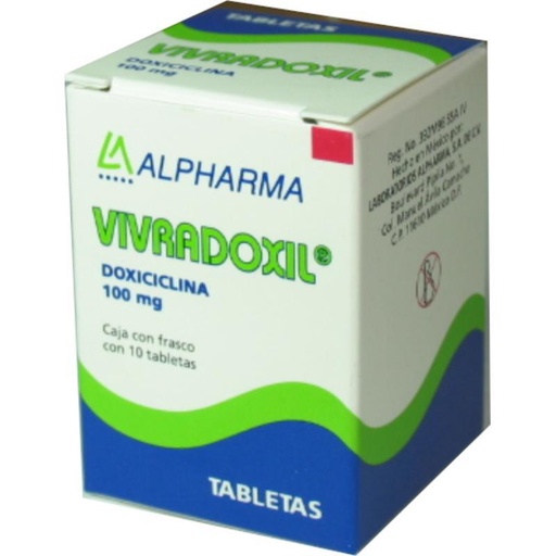 [2150] DOXICICLINA 100 MG C/10 TAB VIVRADOXIL LAB ALPHARMA