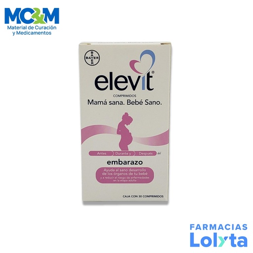 [2160] ELEVIT C/30 COMPRIMIDOS MULTIVITAMINICO ANTES DURANTE Y DESPUES DEL EMBARAZO LAB BAYER