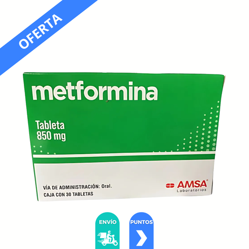 [2164] METFORMINA 850 MG C/30 TAB LAB AMSA