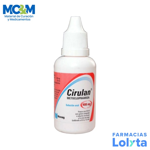[2170] METOCLOPRAMIDA SOL ORAL 400 MG/100 ML FCO GOTERO C/20 ML CIRULAN LAB NOVAG