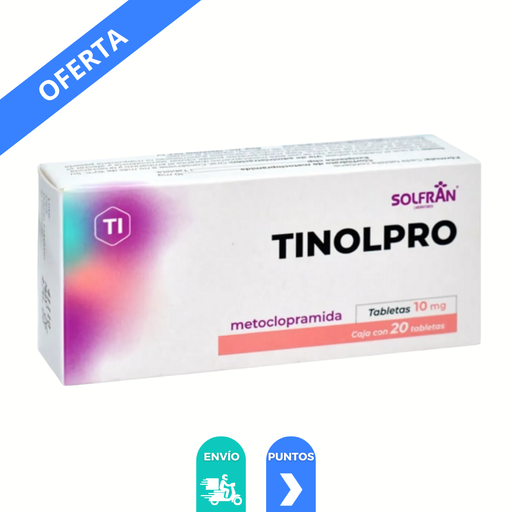 [2172] METOCLOPRAMIDA 10 MG C/20 TAB TINOLPRO LAB SOLFRAN