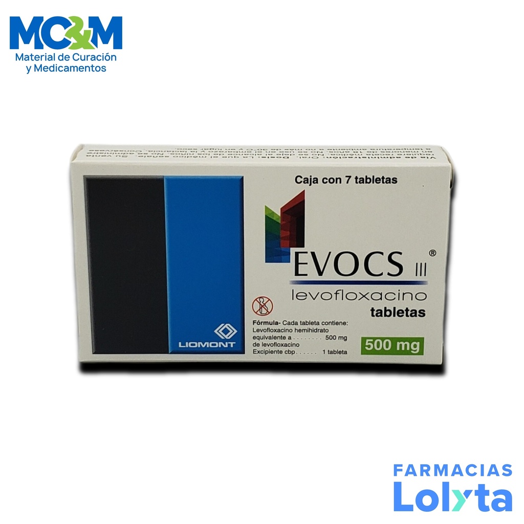 EVOCS 500 MG C/7 TAB LEVOFLOXACINO LAB LIOMONT