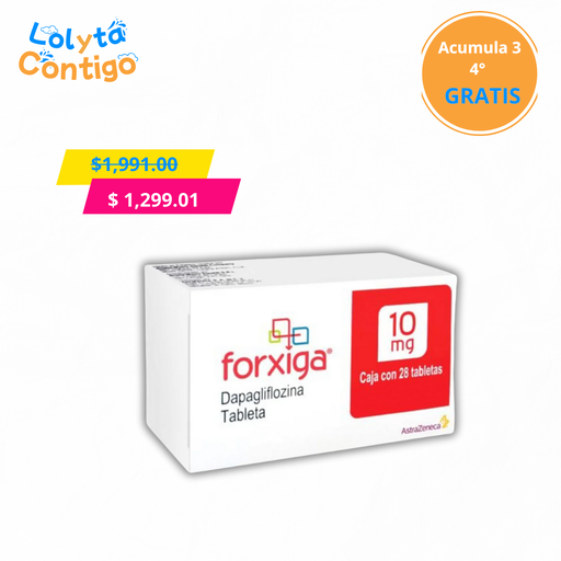 [2186] FORXIGA 10 MG C/28 TAB DAPAGLIFLOZINA LAB AZTRAZENECA