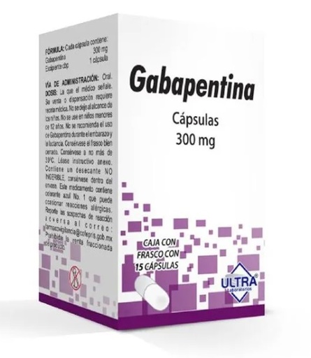 [2188] GABAPENTINA 300 MG C/15 CAP LAB ULTRA