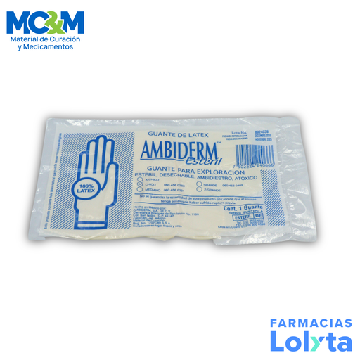 [2193] GUANTE ESTERIL CHICO C/1 PZA AMBIDERM