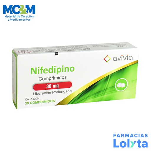[2229] NIFEDIPINO 30 MG C/30 COMPRIMIDOS LAB AVIVIA