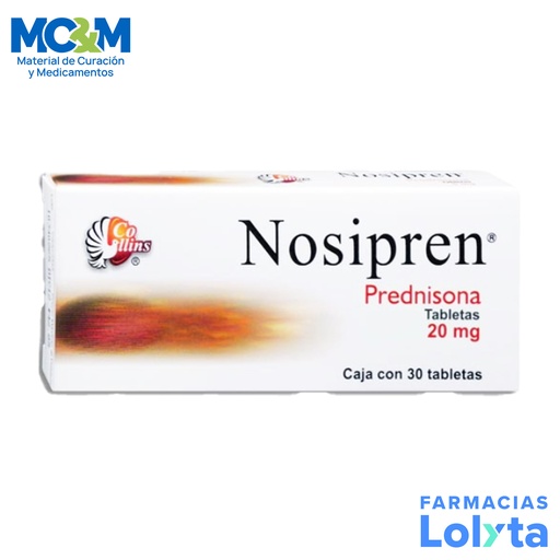 [2308] PREDNISONA 20 MG C/30 TAB NOSIPREN LAB COLLINS