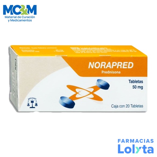 [2310] PREDNISONA 50 MG C/20 TAB NORAPRED LAB BRULUART