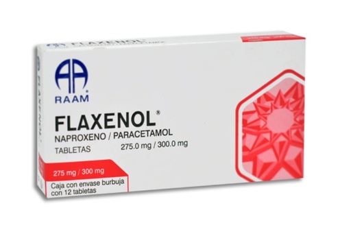 [2328] NAPROXENO PARACETAMOL 275/300MG C/12 TAB FLAXENOL LAB RAAM