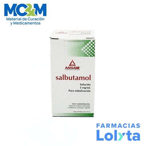 [2337] SALBUTAMOL SOL P/NEBULIZAR 5 MG/ML C/10 ML LAB AMSA