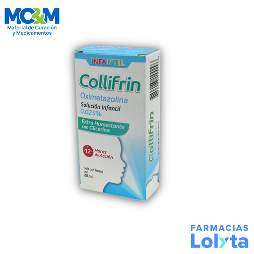 [2345] OXIMETAZOLINA SOL NASAL 0.025% C/20 ML COLLIFRIN INFANTIL LAB COLLINS