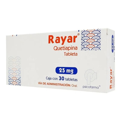 [2405] QUETIAPINA 25MG C/30 TAB RAYAR LAB PSICOFARMA