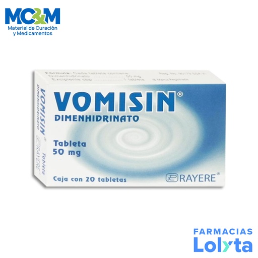 [2434] DIMENHIDRINATO 50 MG C/20 TAB VOMISIN LAB RAYERE