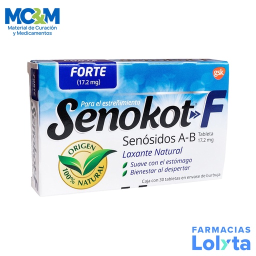 [2444] SENOKOT-F 374 MG C/30 TAB SENOSIDOS A-B LAB HALEON
