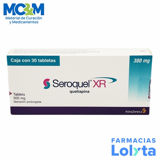 [2449] SEROQUEL XR 300MG C/30 TB QUETIAPINA LAB ASTRAZENECA