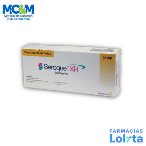 [2450] SEROQUEL XR 50 MG C/30 TAB QUETIAPINA LAB ASTRAZENECA