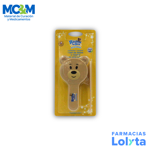 [2457] SET PEINE Y CEPILLO RICITOS DE ORO LAB GRISI