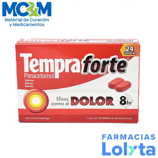 [2518] TEMPRA FORTE 650 MG C/24 TAB PARACETAMOL LAB RECKITT