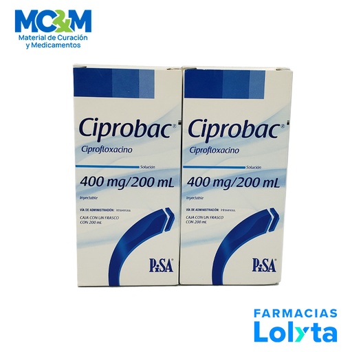 [2536] CIPROFLOXACINO SOL INY 400 MG/200 ML C/200 ML CIPROBAC LAB PISA