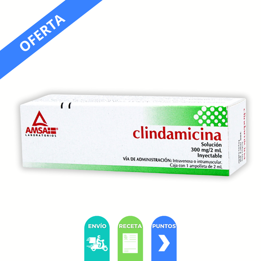 [2537] CLINDAMICINA SOL INY 300MG/2ML LAB AMSA