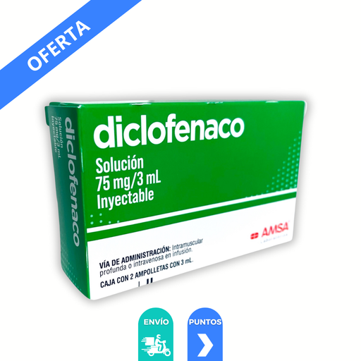 [2538] DICLOFENACO SOL INY 75 MG/3 ML C/2 AMP LAB AMSA (CRISTAL)